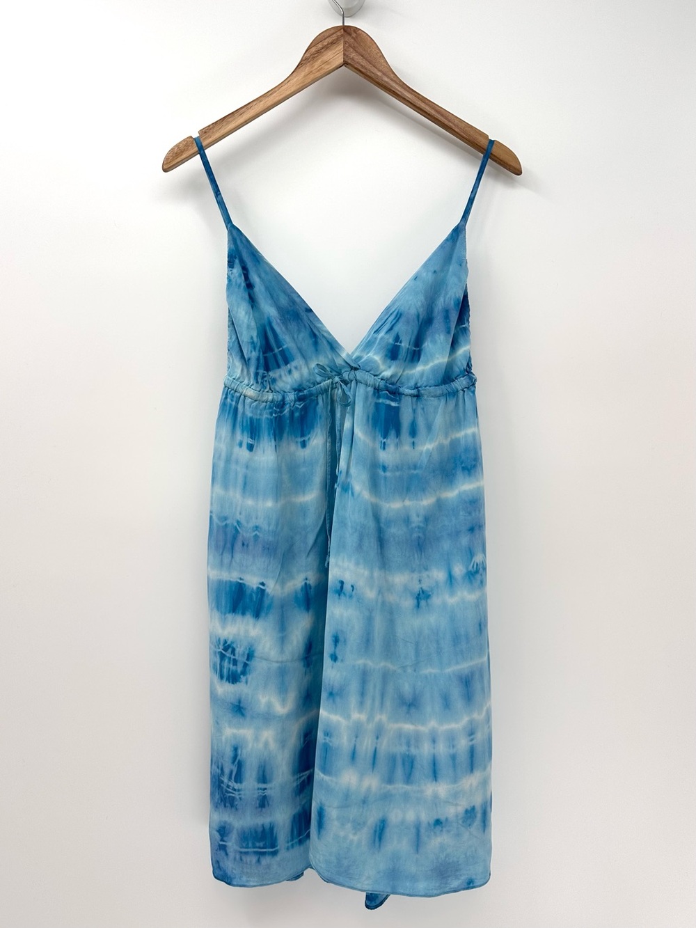 Gypsy 05 Blue Silk Strappy Babydoll Dress Size L